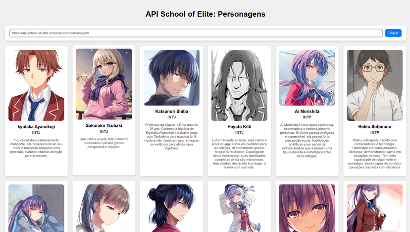 API – Classroom of the Elite